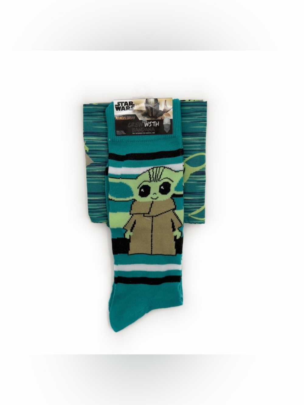 Star Wars The Mandalorian Socks Bandana Gift Set Mens Womens Grogu Baby Yoda
